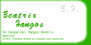 beatrix hangos business card